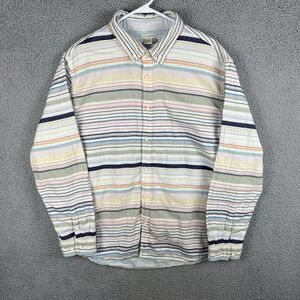 Carbon 2 Cobalt Mens Long Sleeve Button Down Shirt Multicolor Striped Size XL